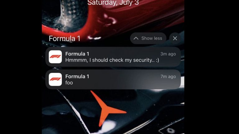 App ufficiale di Formula 1 hackerata
