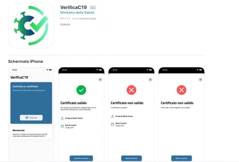 Green Pass e app VerificaC19: come funziona e sicurezza