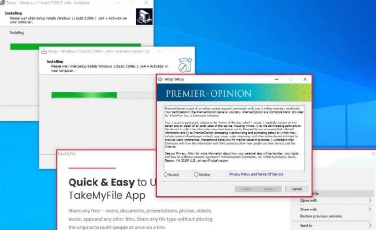 Trojan bancari distribuiti con false installazioni di Windows 11