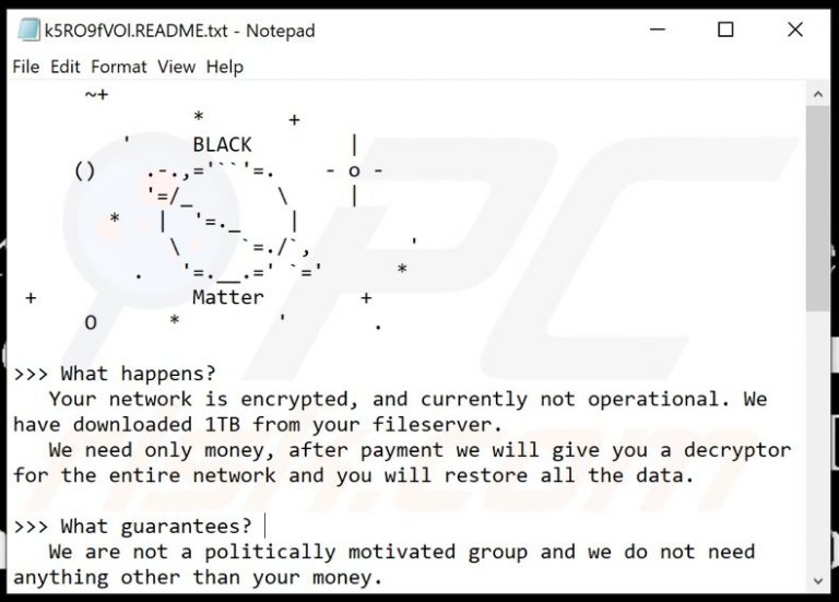 Il gruppo ransomware #BlackMatter ha annunciato la cessazione dell’attività
