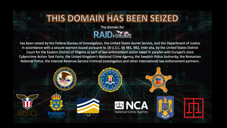La fine di RaidForums, il sequestro e Operation TOURNIQUET