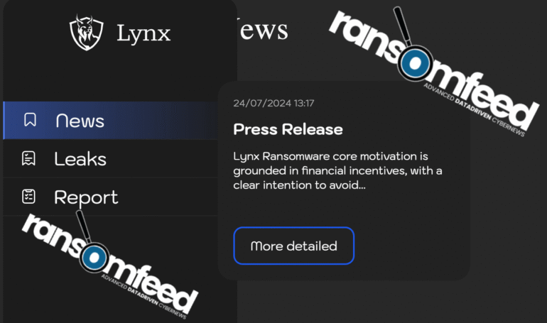 Analisi tecnica del DLS del gruppo ransomware Lynx: API, Axios e un nuovo dominio scoperto