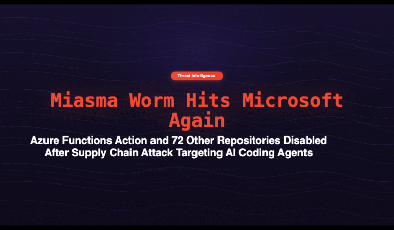 Il worm Miasma disabilita 73 repository Microsoft su GitHub in 105 secondi: supply chain attack prende di mira gli AI coding agent